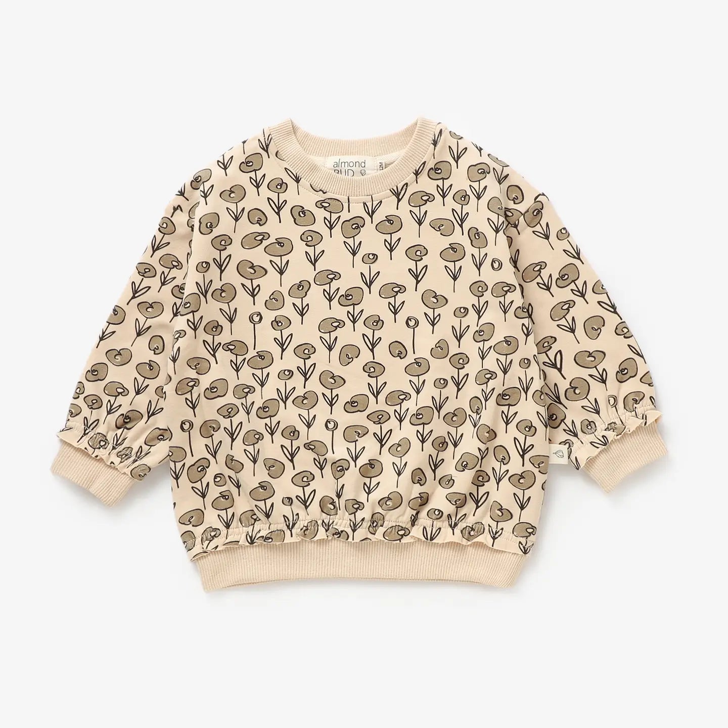 Ensemble bébé/enfant en coton biologique à volants Rose