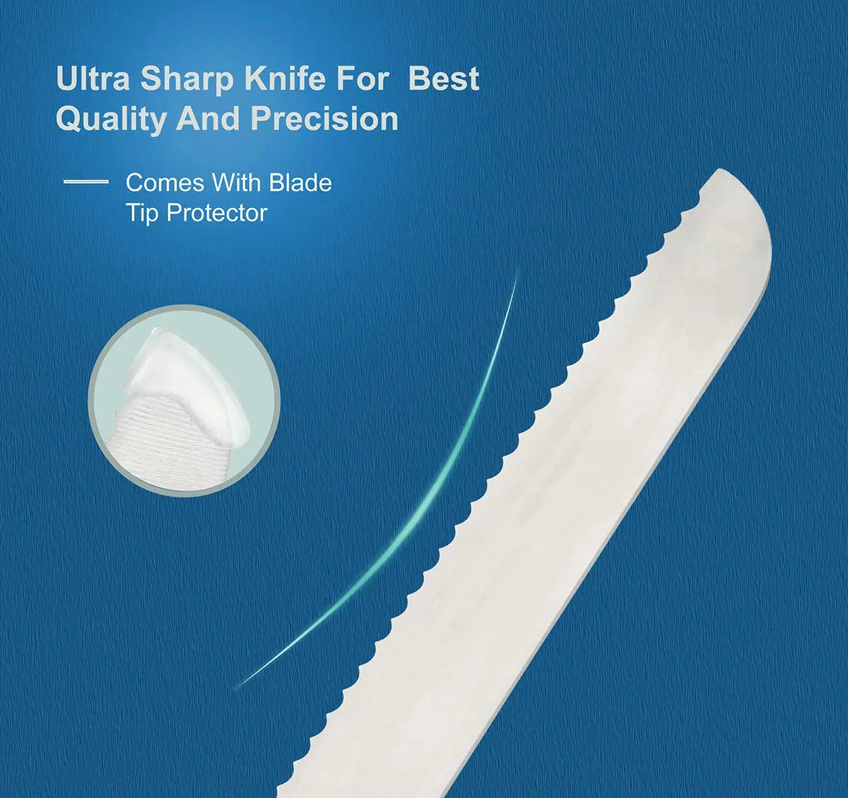 Couteau à pain à lame dentelée de 20 cm avec manche en bois de santal