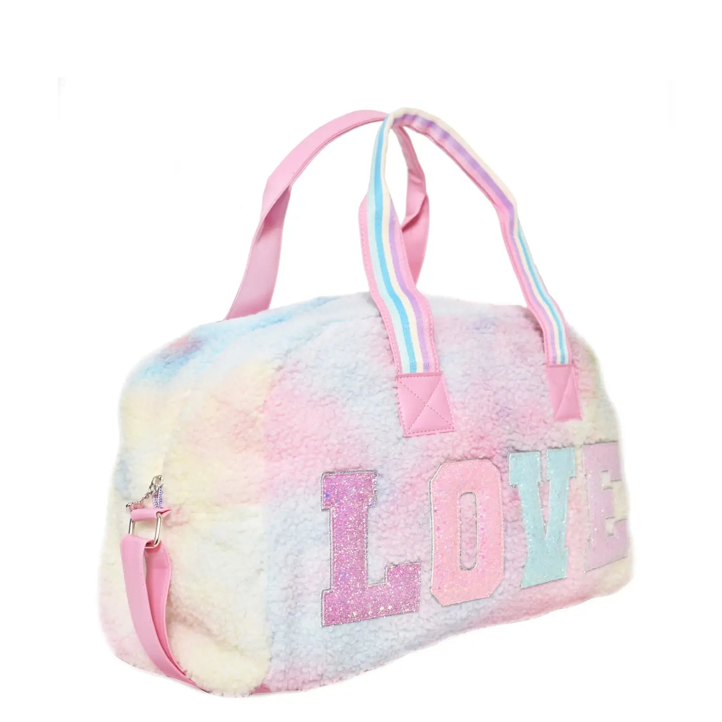 Sac de sport en sherpa tie-dye « Love »