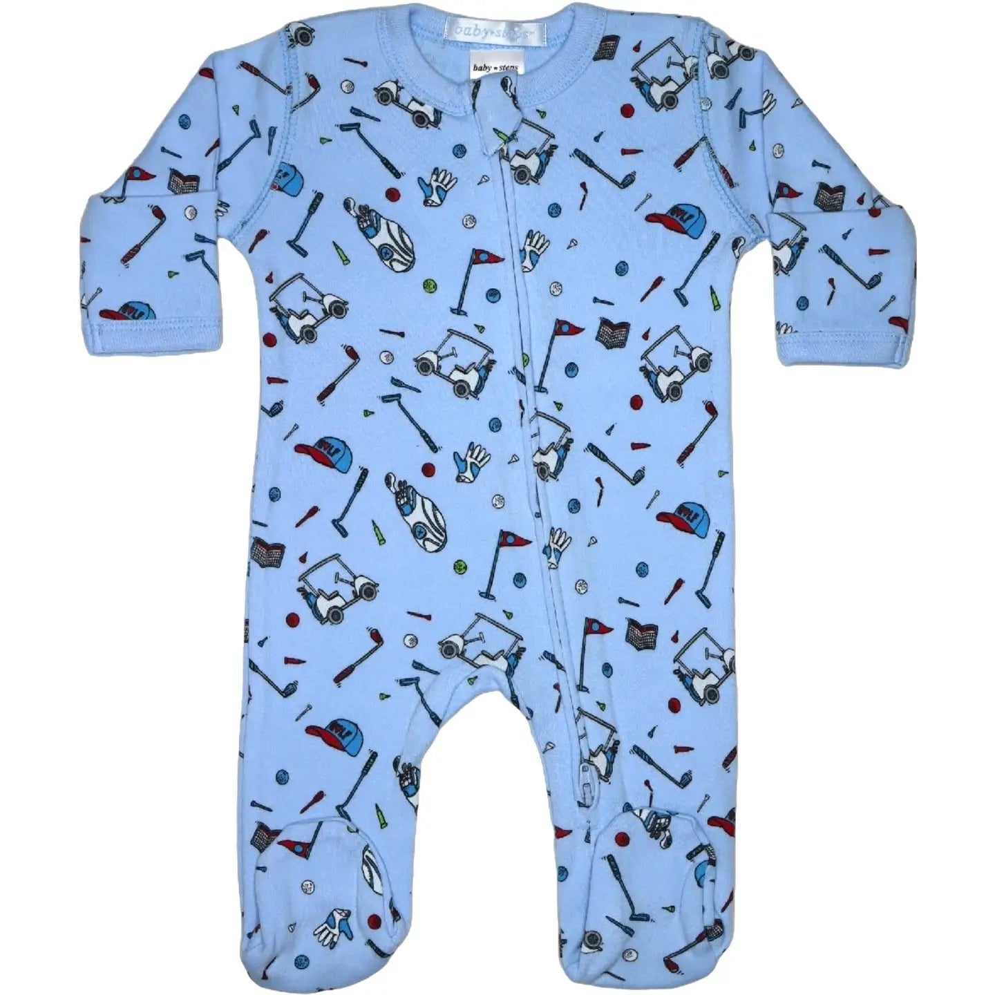 Baby Zipper Footie - Golf