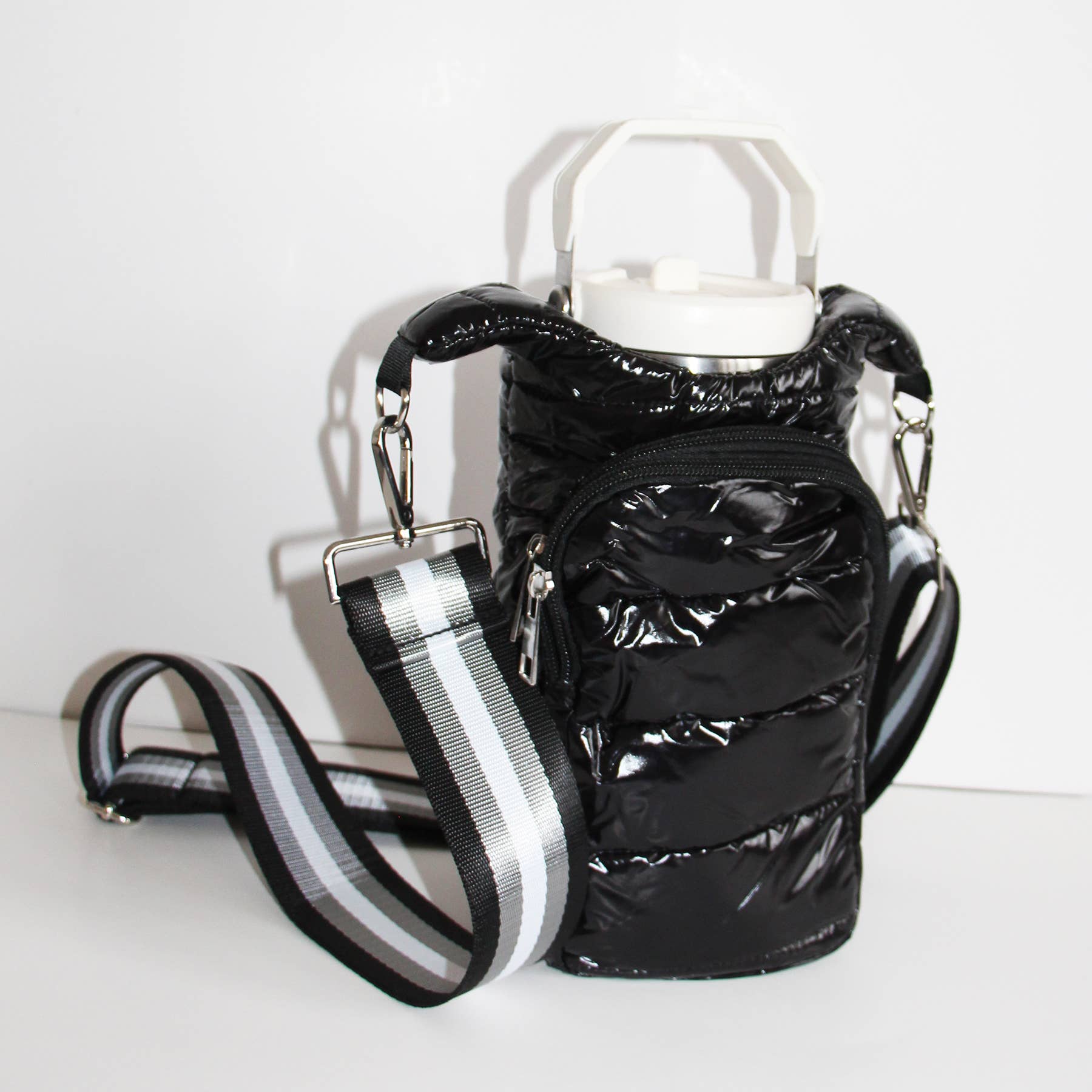 Puffer drink Crossbody, Black