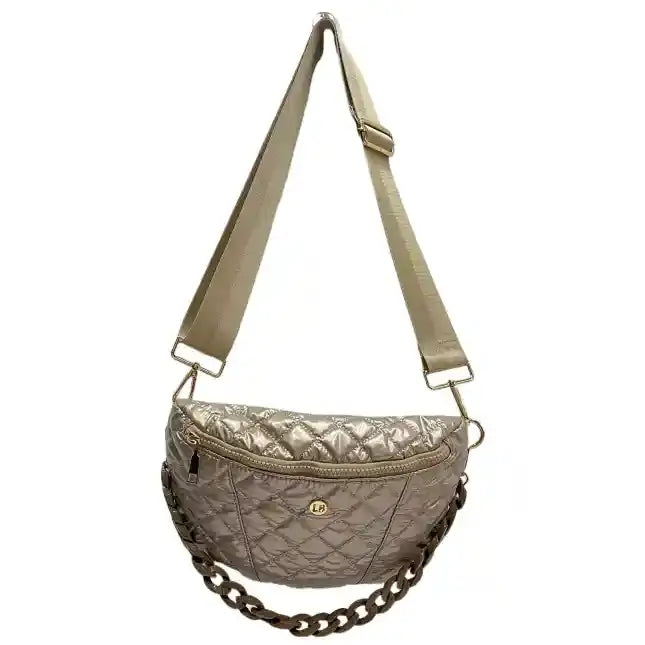 Sac bandoulière et ceinture Puffer - champagne