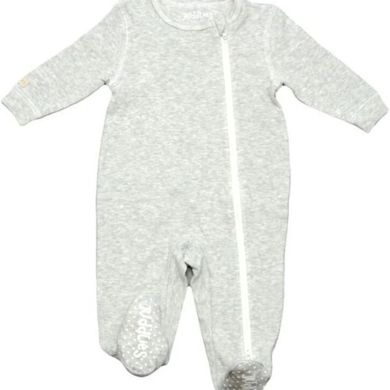 Baby footed Sleeper - Grey Fleck