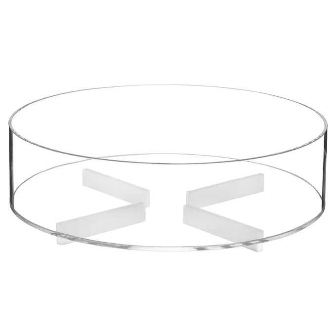 clear lucite ROUND MATZAH PLATE