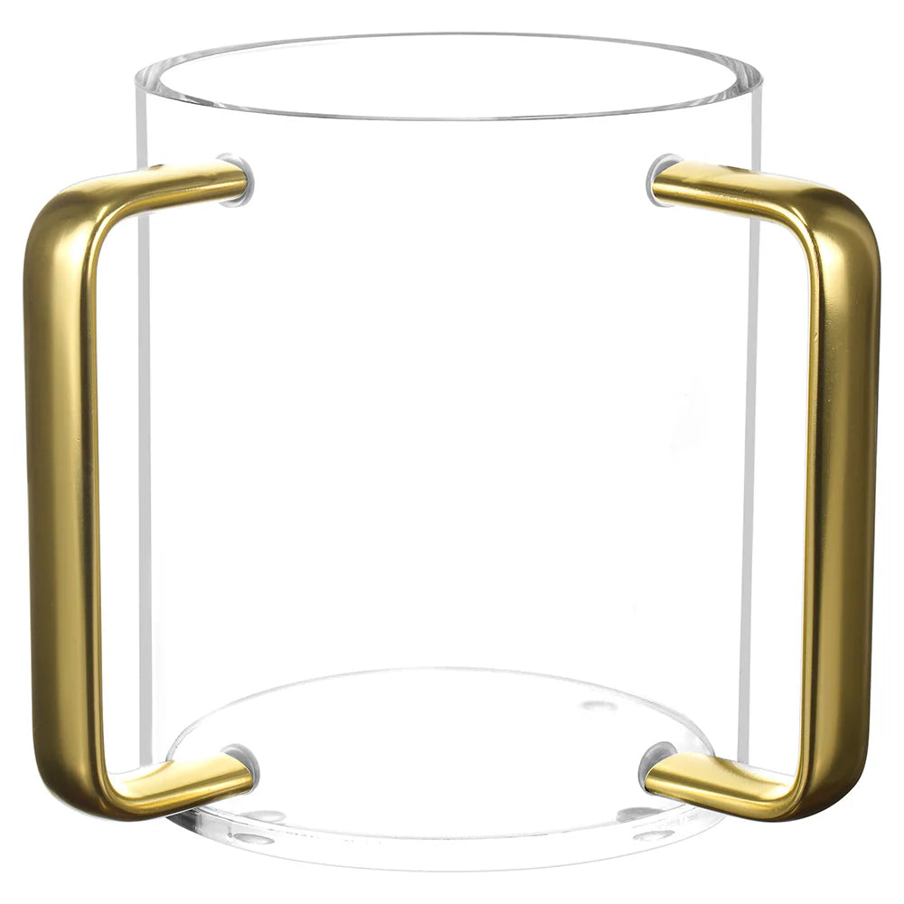 Lucite Wash Cup with Gold Handles