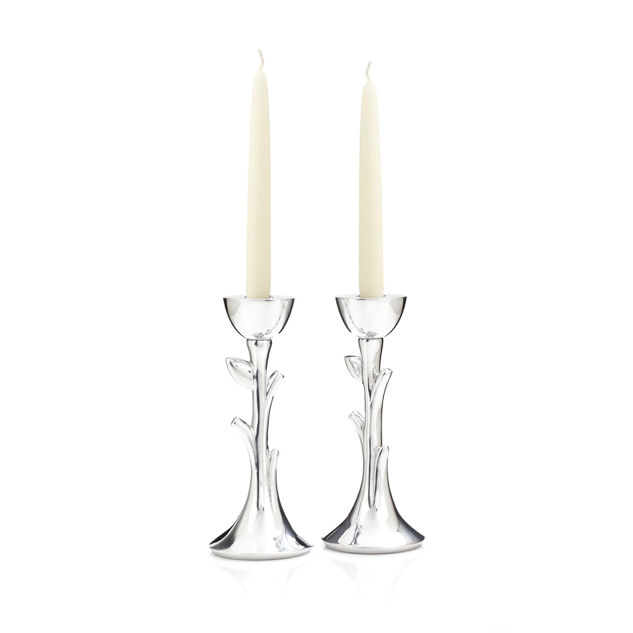 Nambe- Tree of Life Sabbath Candlesticks