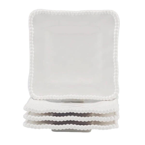 Melanine Gift Cream Set of 4 -Square Plates