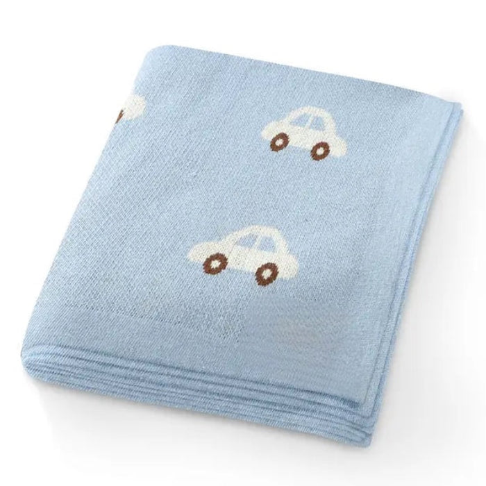Couverture Personnalisée - Voitures Bleues