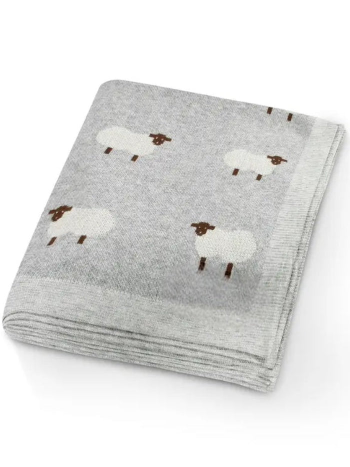 Couverture Personnalisée - Mouton Gris