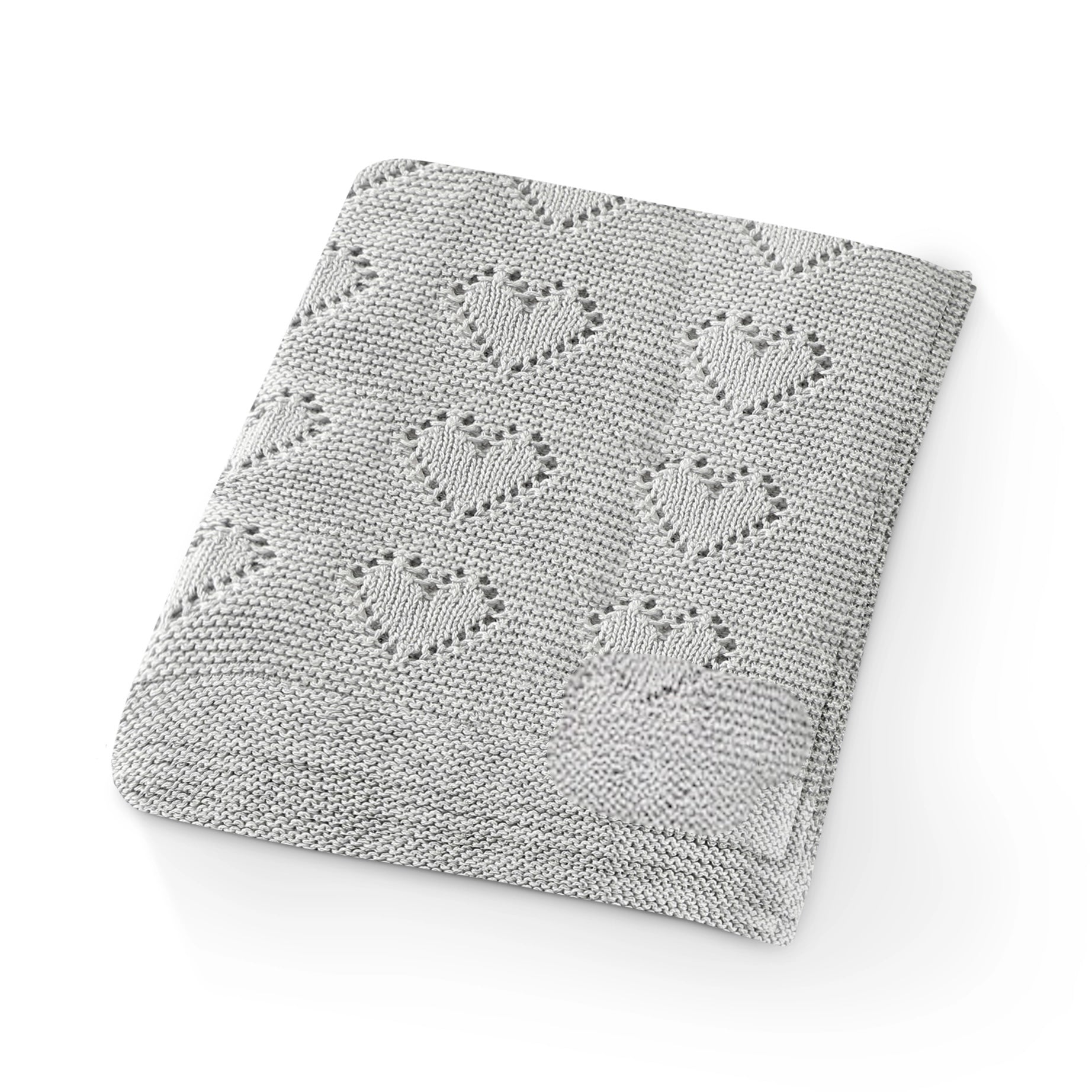 Blanket - Grey Hearts