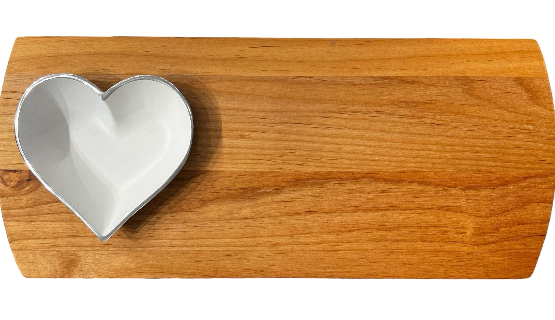 Planche en bois - Ensemble Love On Board/plateau coeur blanc