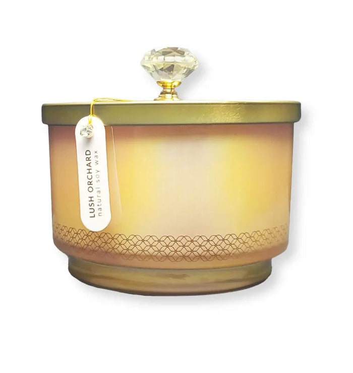 16oz Footed Dish Candle - Lush Orchard