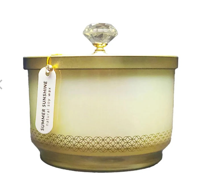 16oz Footed Dish Candle - Summer Sunshine