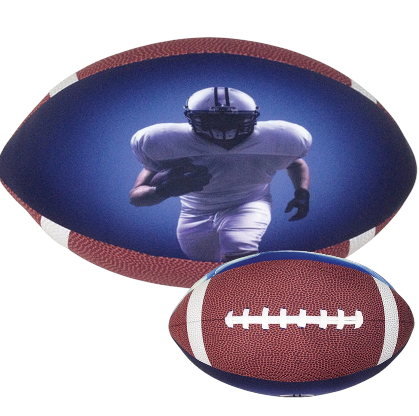 Oreiller en peluche microbilles de football