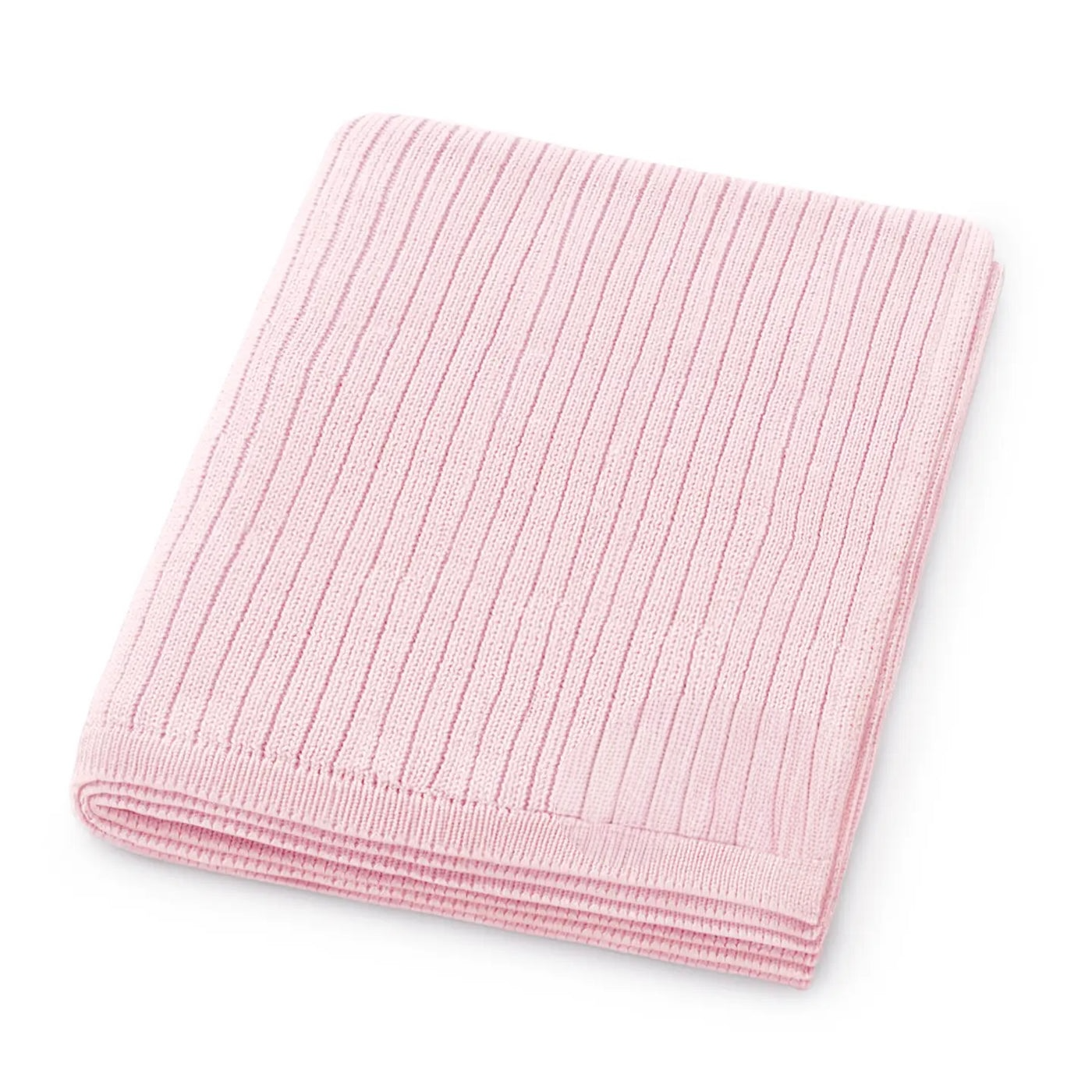 Pink Luxury Organic Cotton Ribbed Baby Blanket