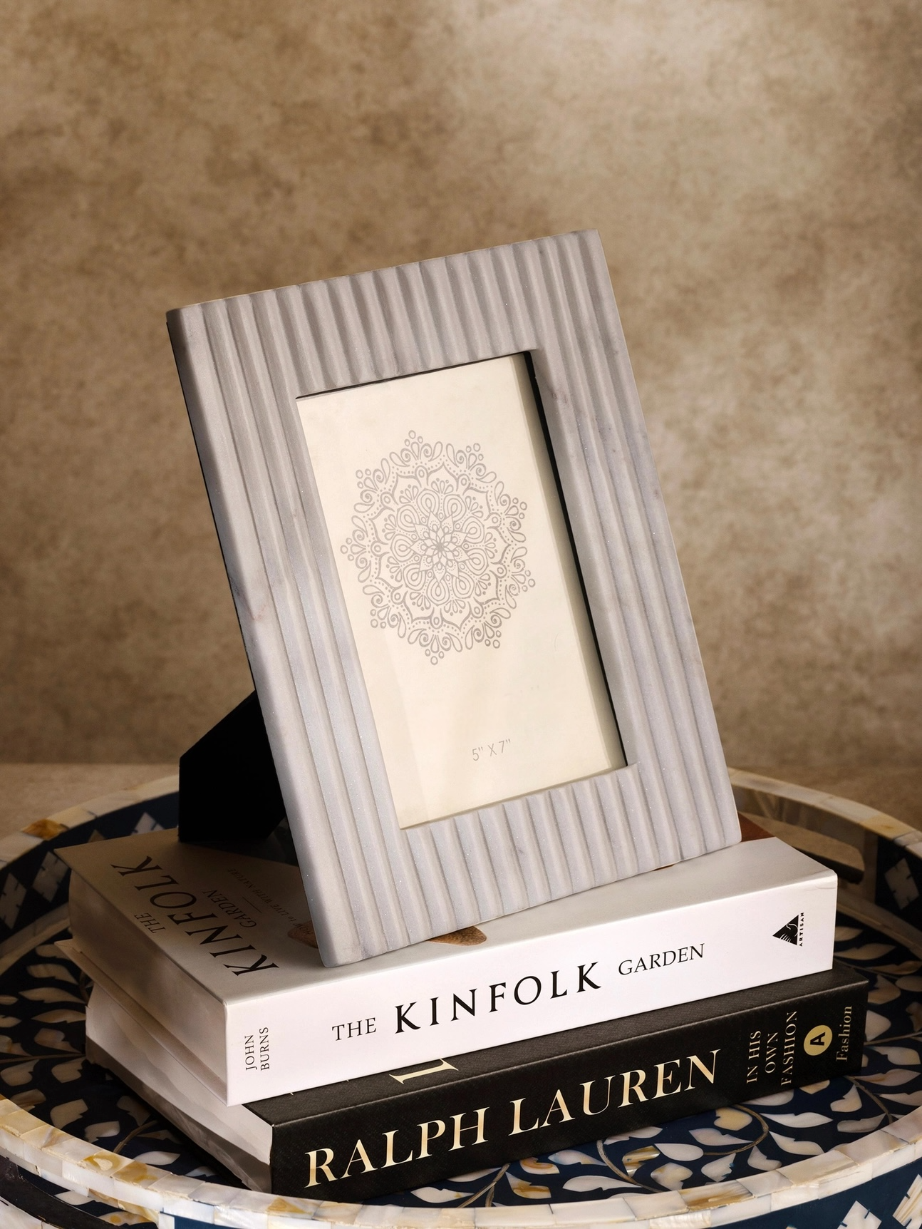 Marble Ribbed Frame 5”x7”