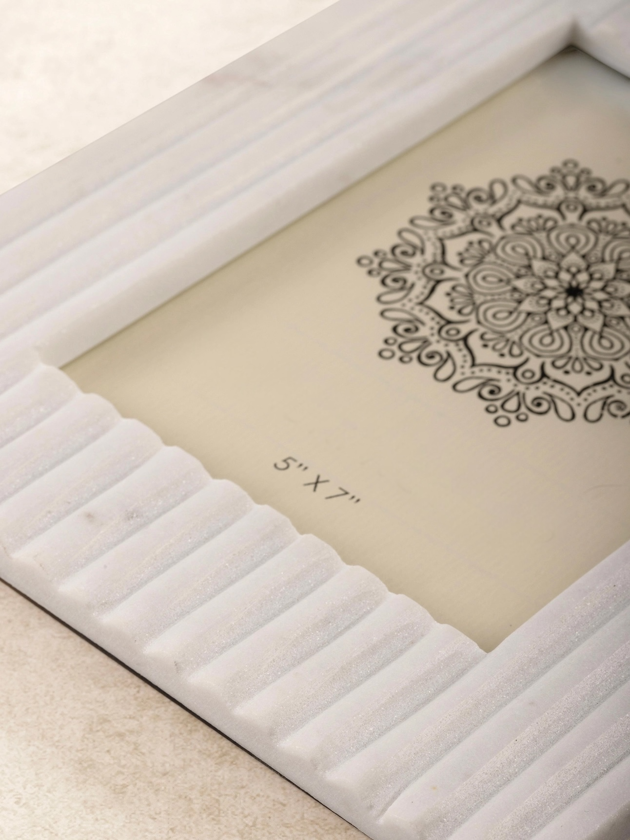 Marble Ribbed Frame 5”x7”