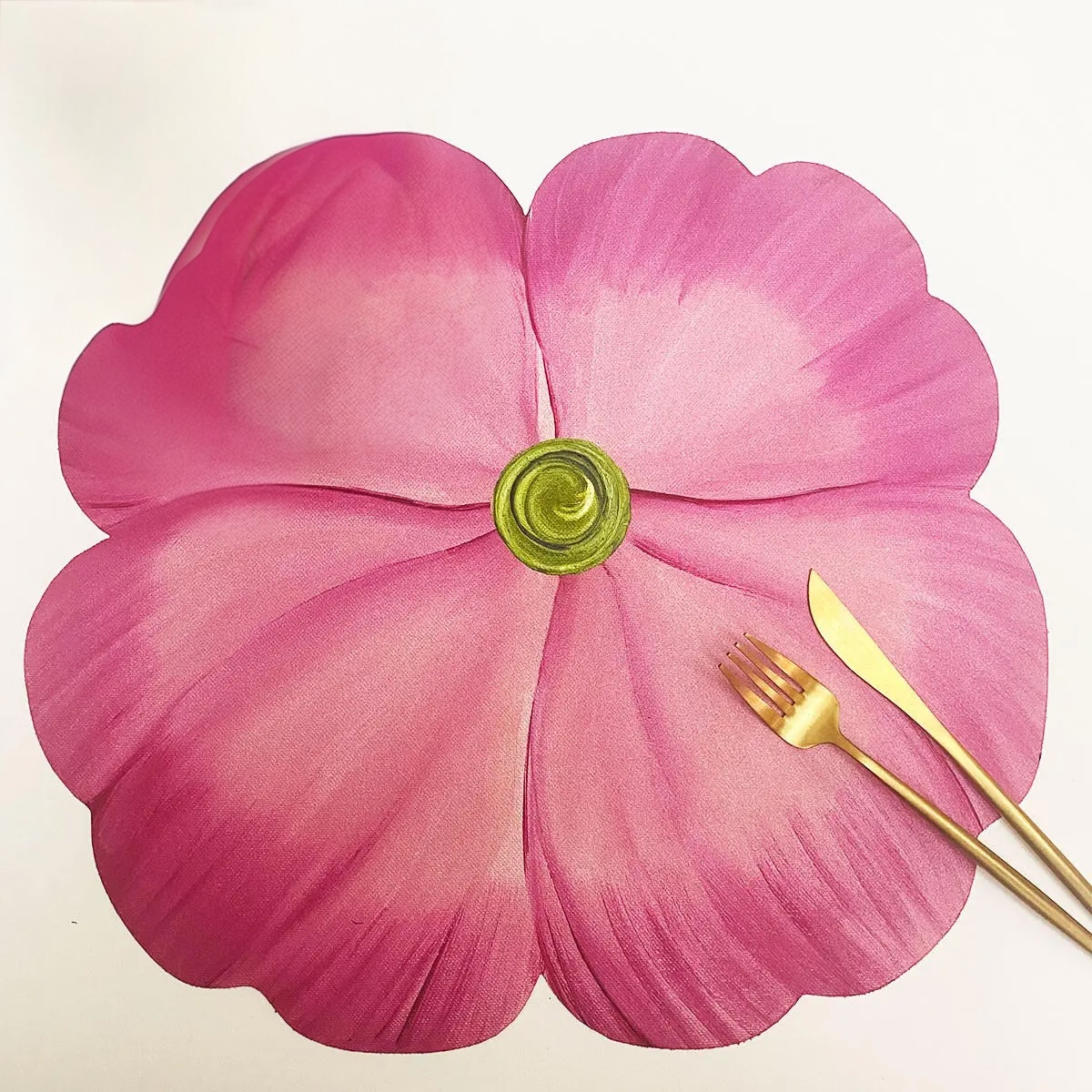 Hand-painted Garden Party Flower Placemat