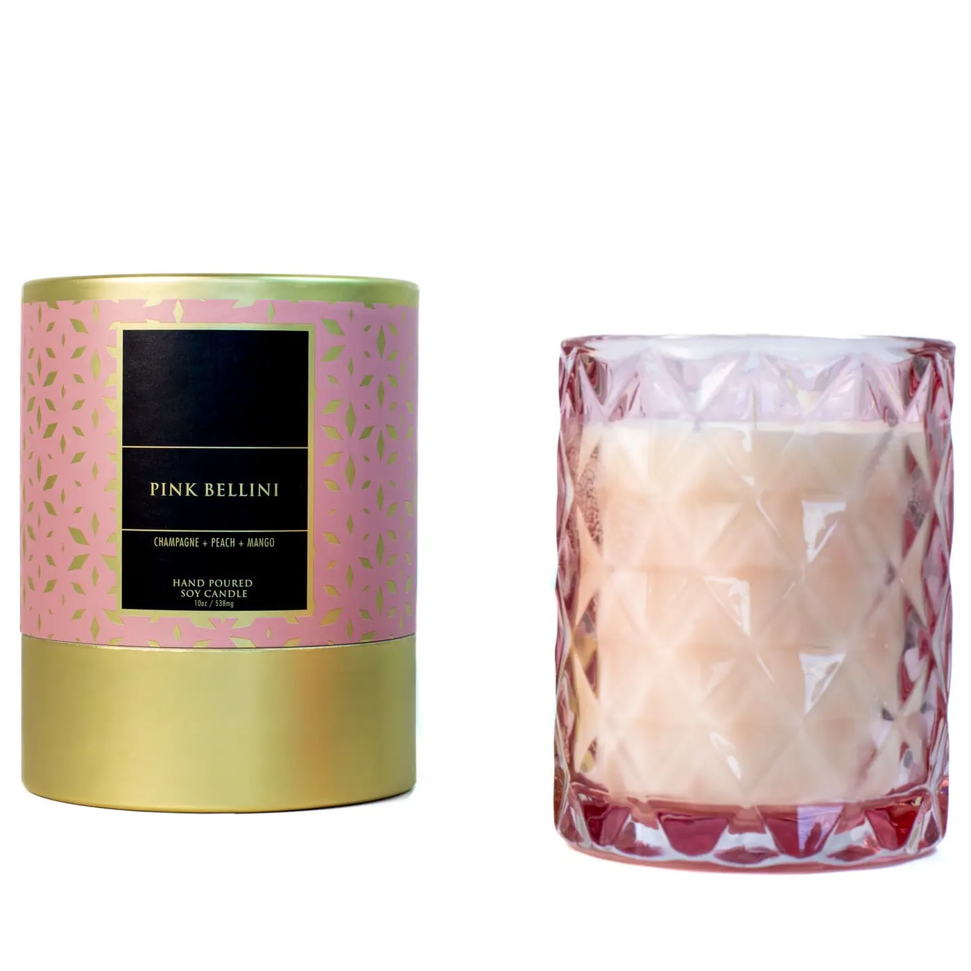 Pink Bellini Shimmer 9oz Box Candle