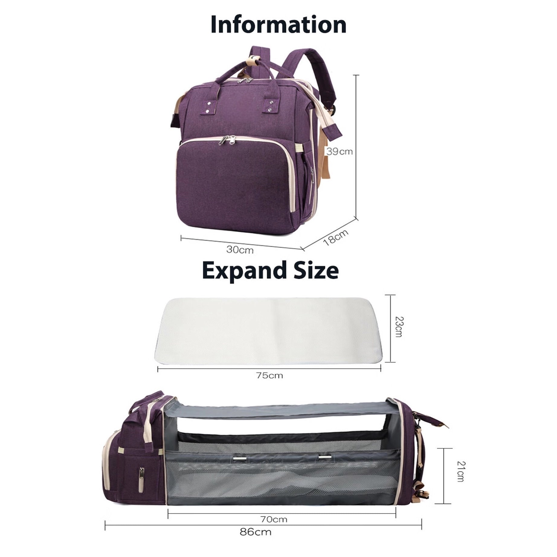 Sac momie Cross-Border Bed Bag, GRIS