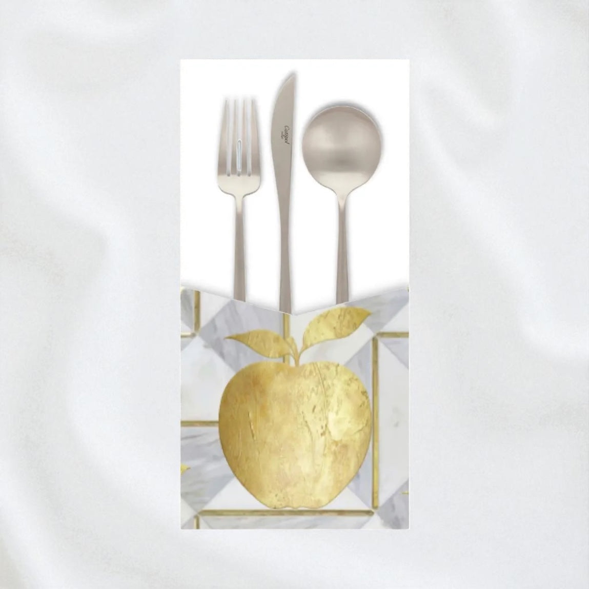 Golden Apple cutlery pouch - pack of 12