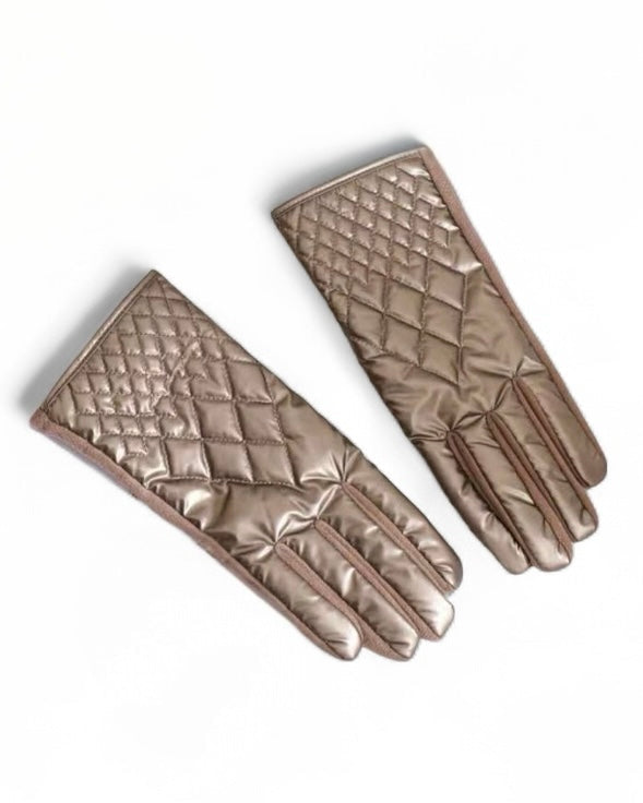 Shiny bubble bronze Gloves