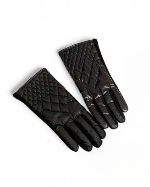 Shiny bubble black Gloves