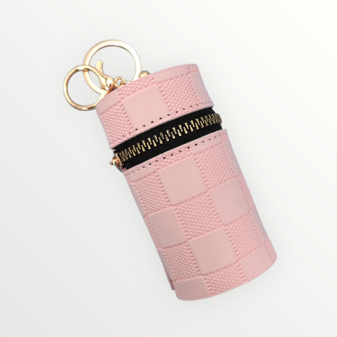 VEGAN LIPstick BAG charm/keychain - Pink