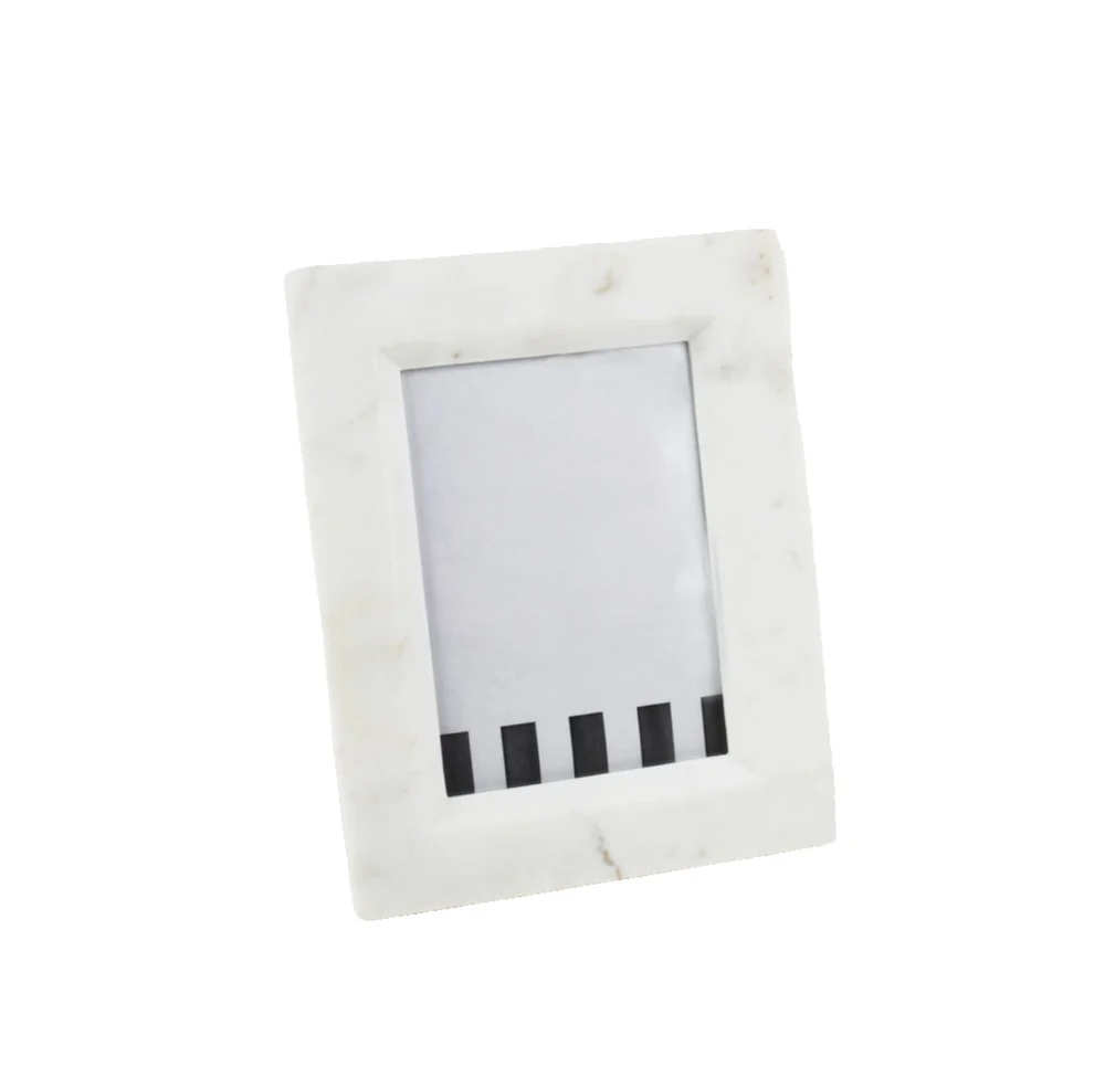 Cadre photo en marbre blanc 4x6
