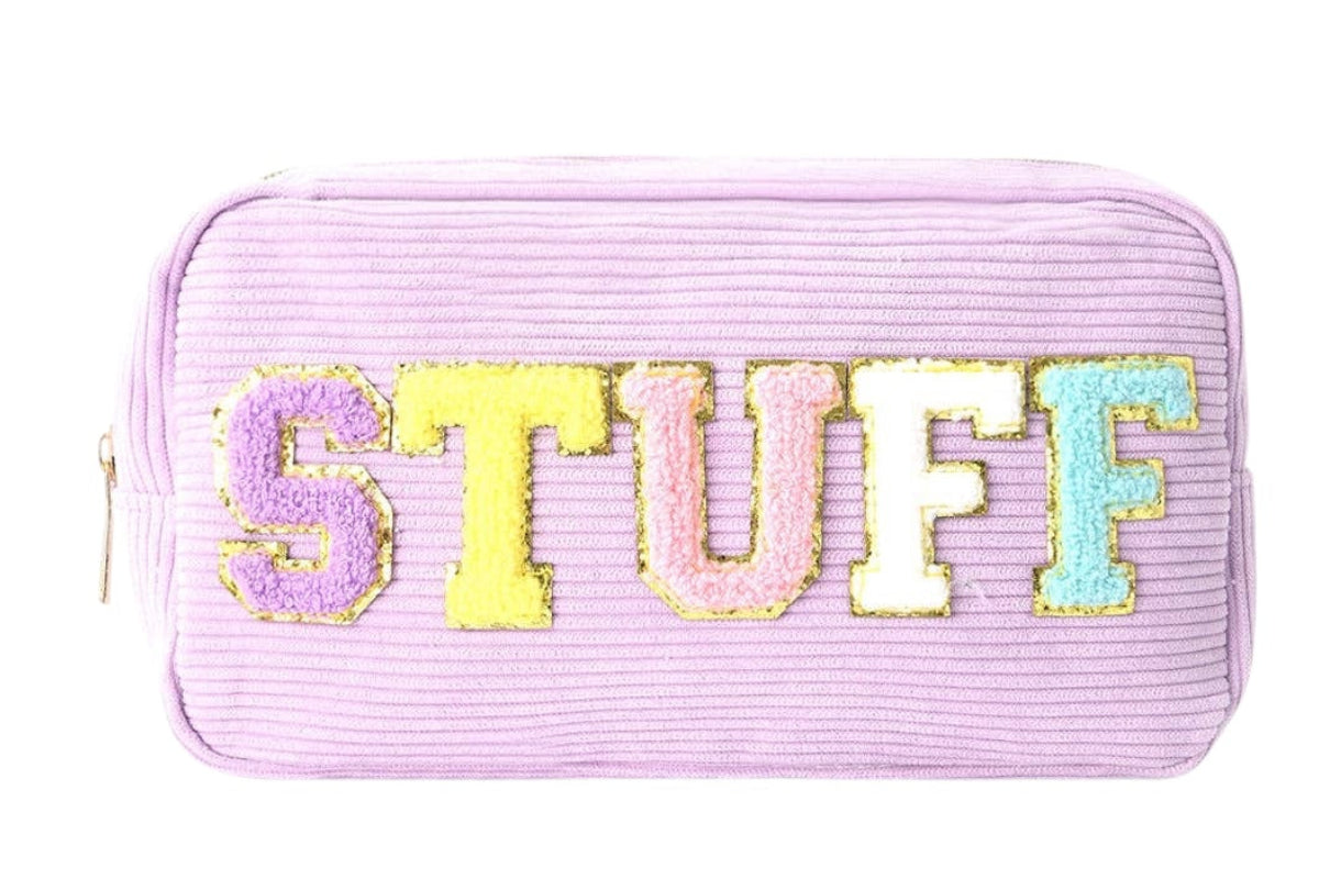 Embroidered Makeup Bag with Letters