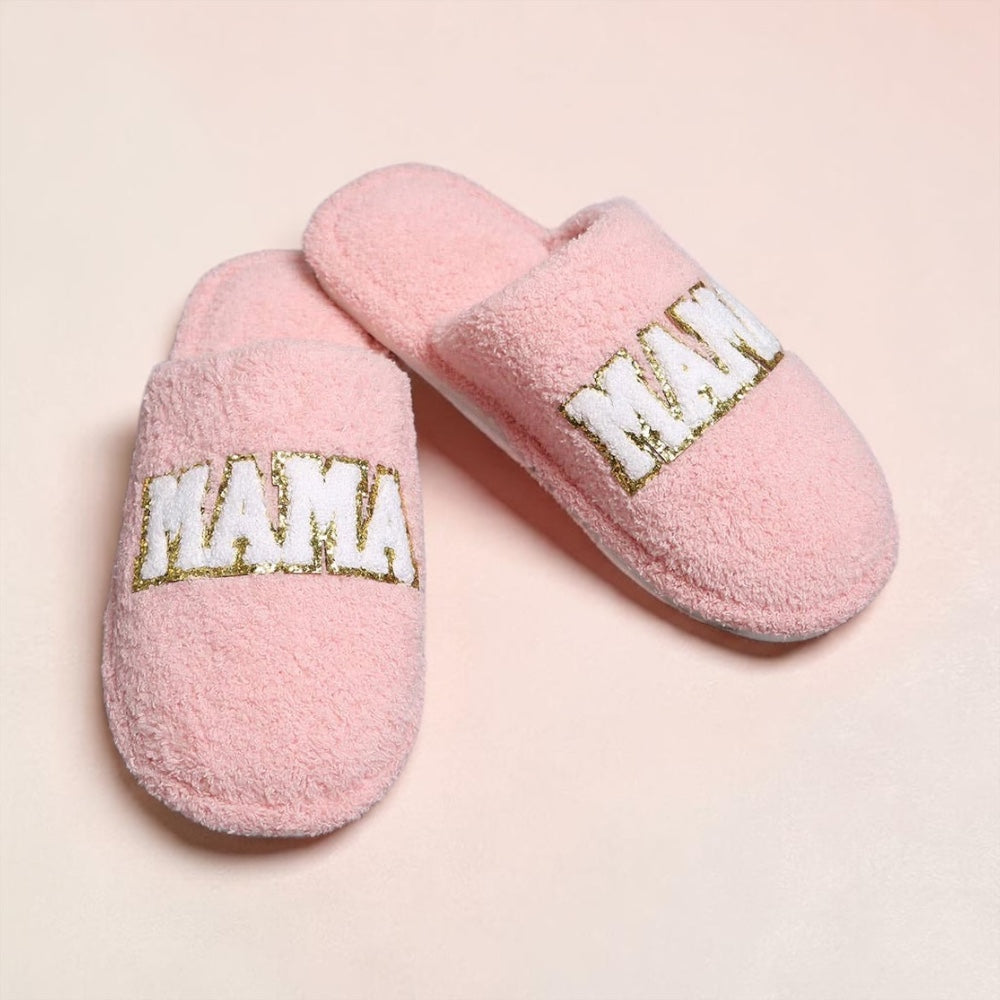 MAMA Chenille Patched Home Slippers