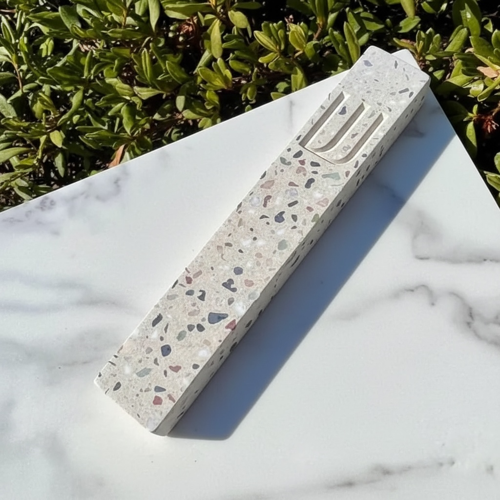 Stone Beige Terrazzo Mezzuzah