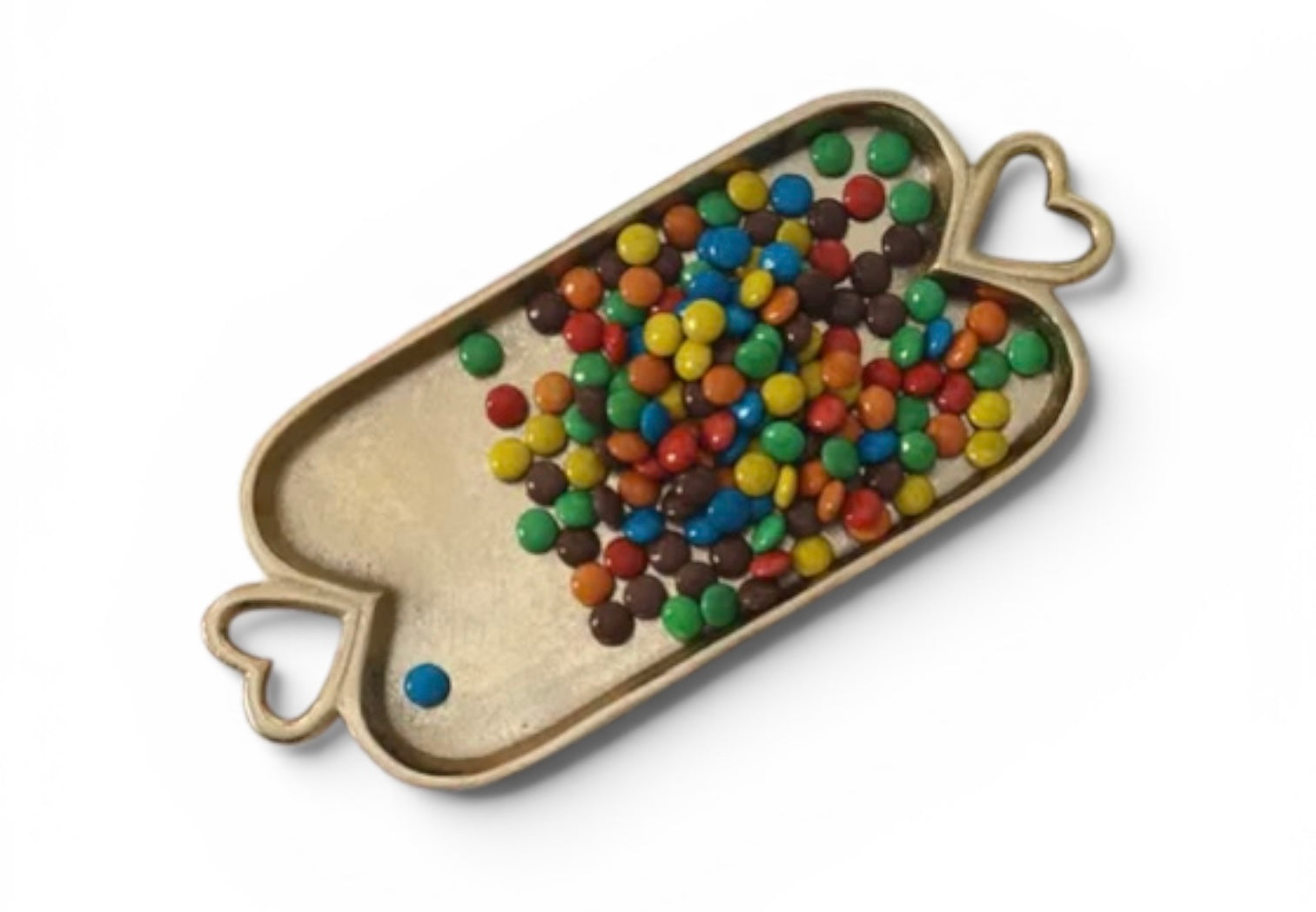 Gold tray with Heart Handle