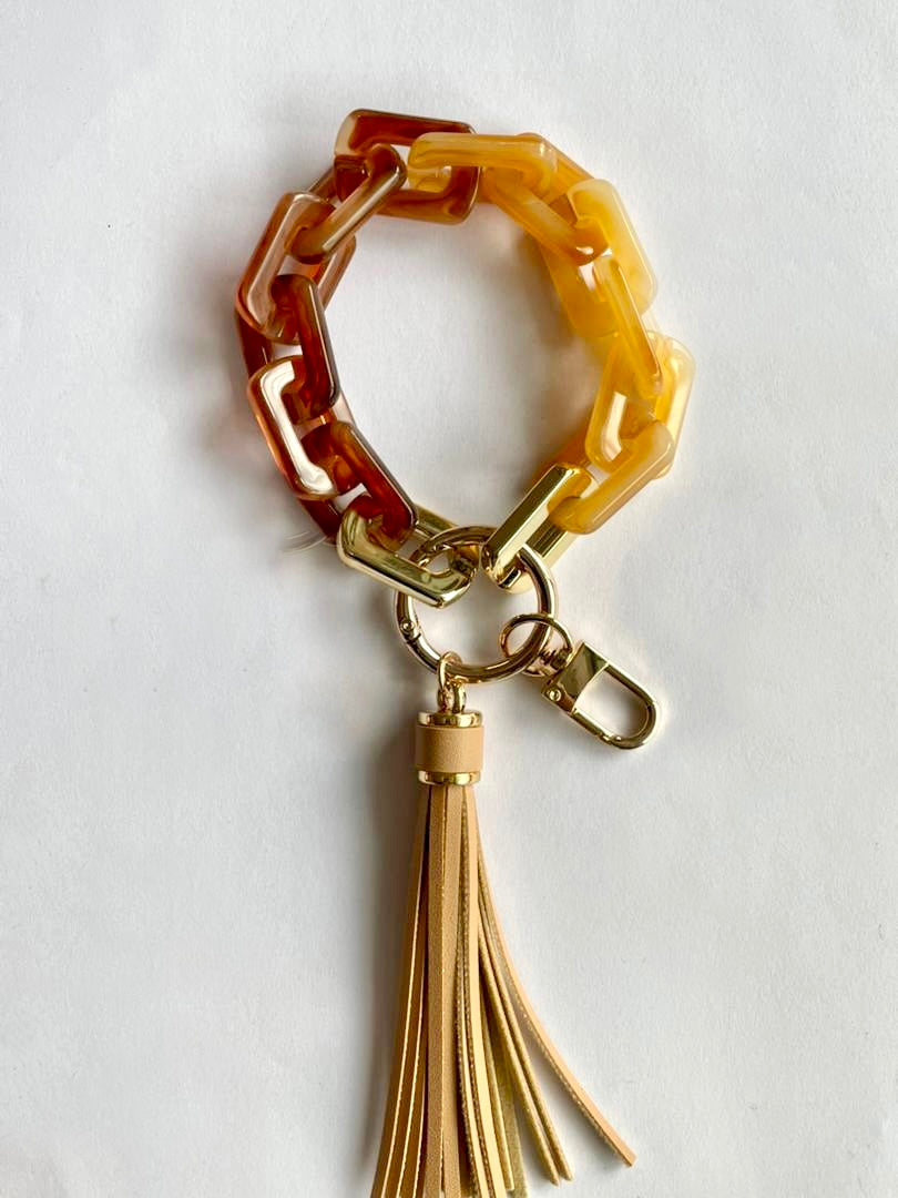 Bracelet à maillons en résine - RTS Amber Ombre
