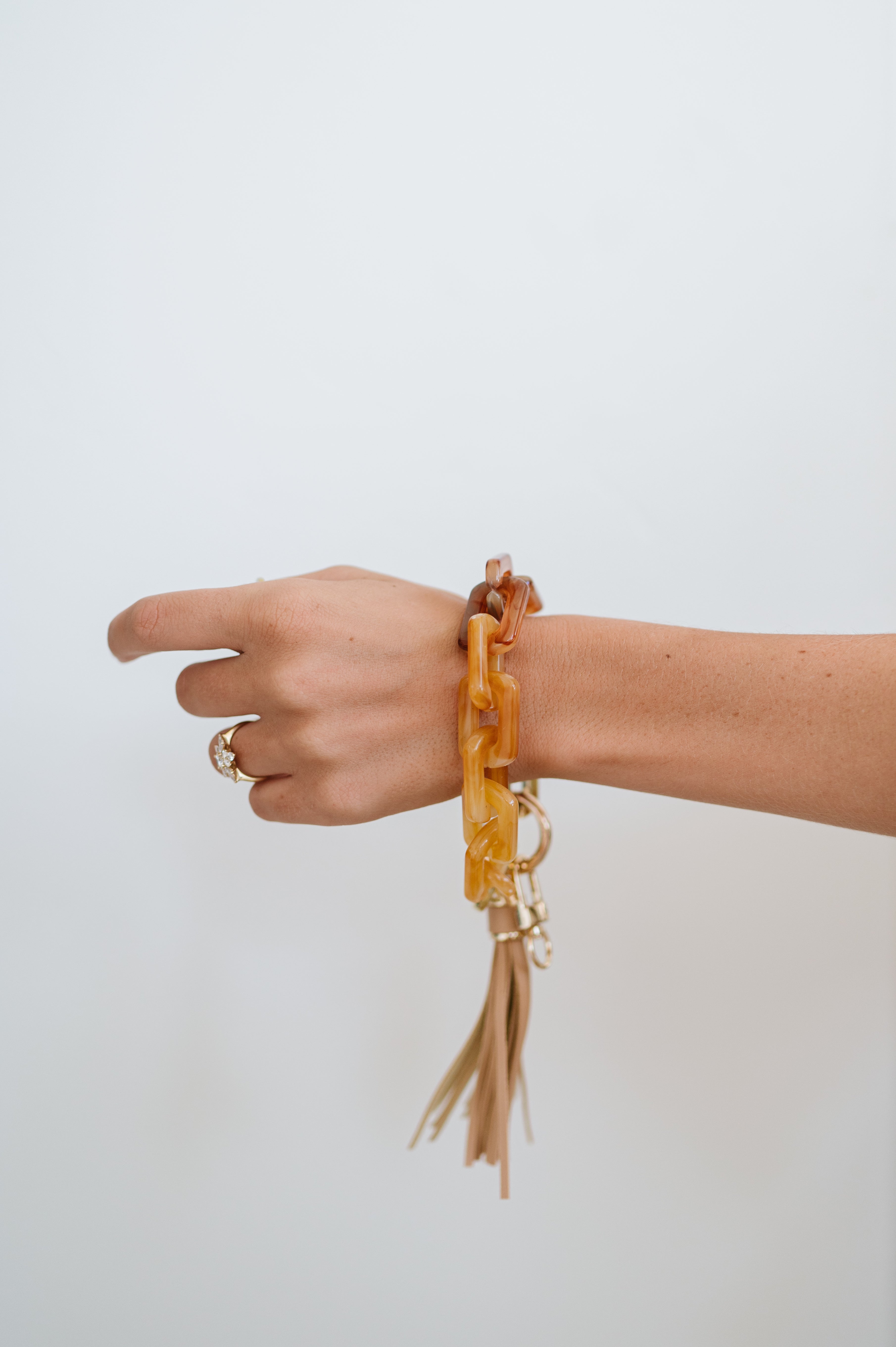 Bracelet à maillons en résine - RTS Amber Ombre