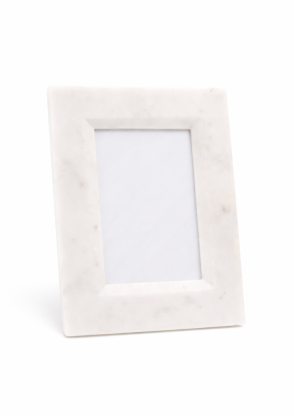 White Marble 4x6 Picture Frame