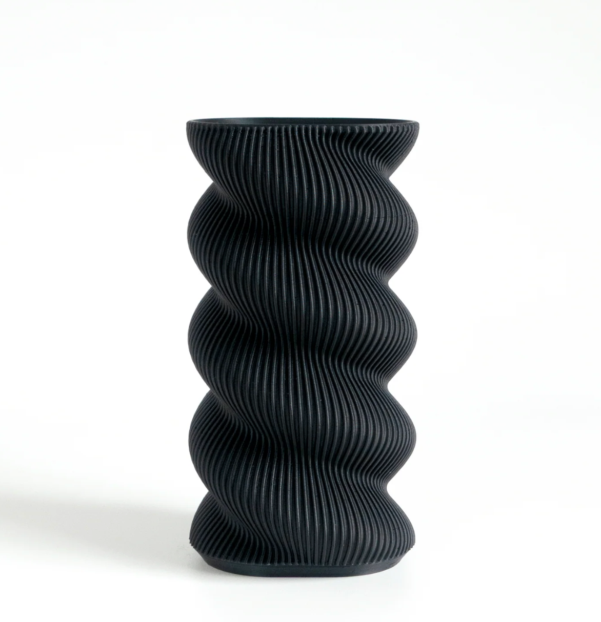 Small Swirl vase - black