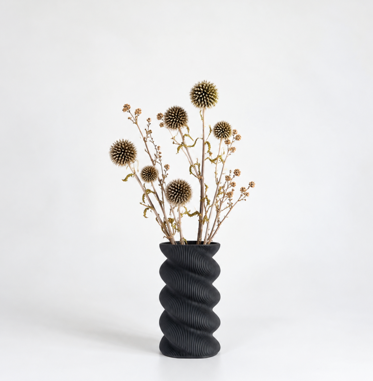 Small Swirl vase - black