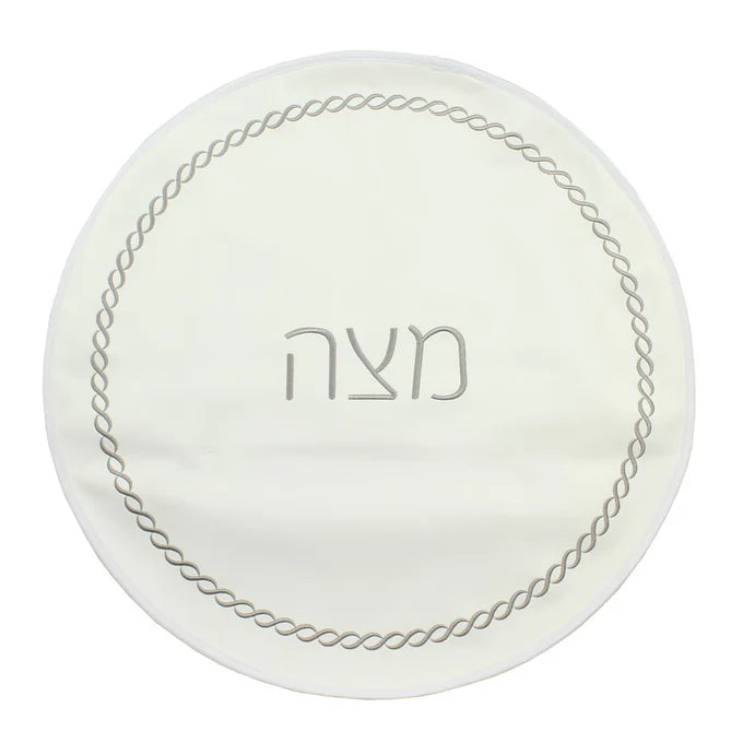 braided design seder set- silver