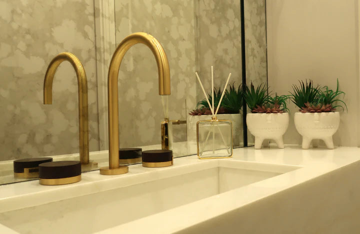 Gold Framed Square Shaped Diffuser - Lily Of The Valley