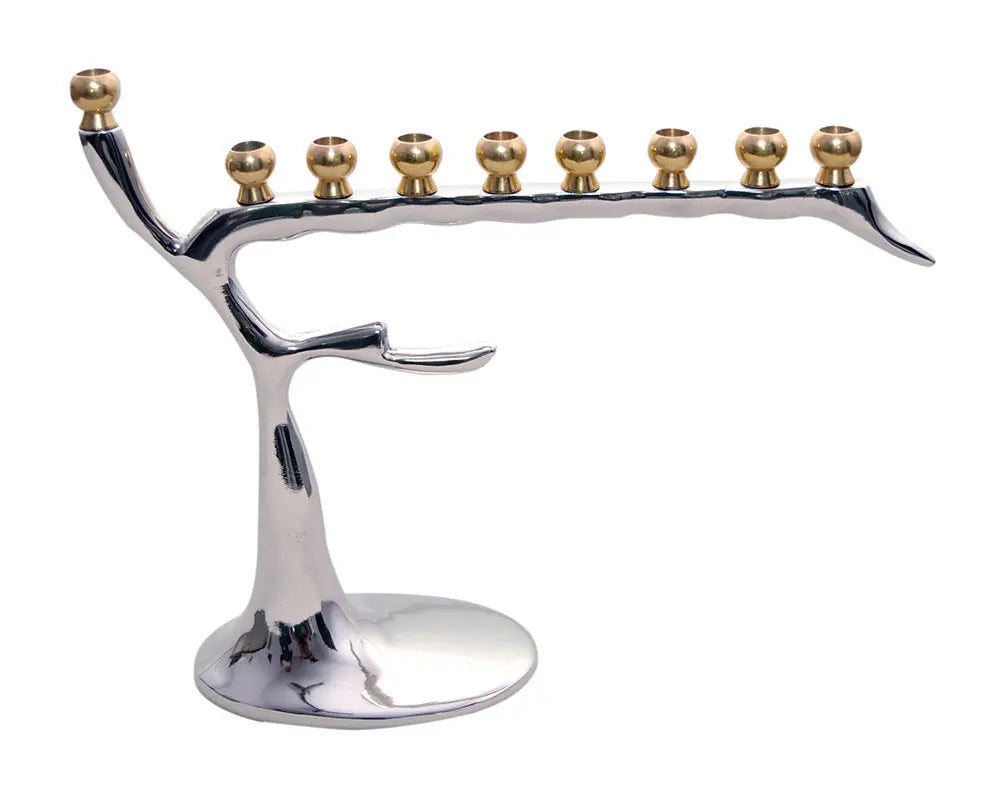 Menorah with brass cups