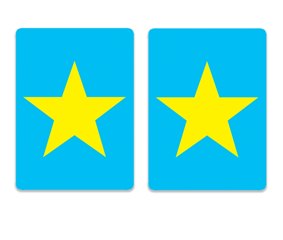 2 deck cards -Star logo