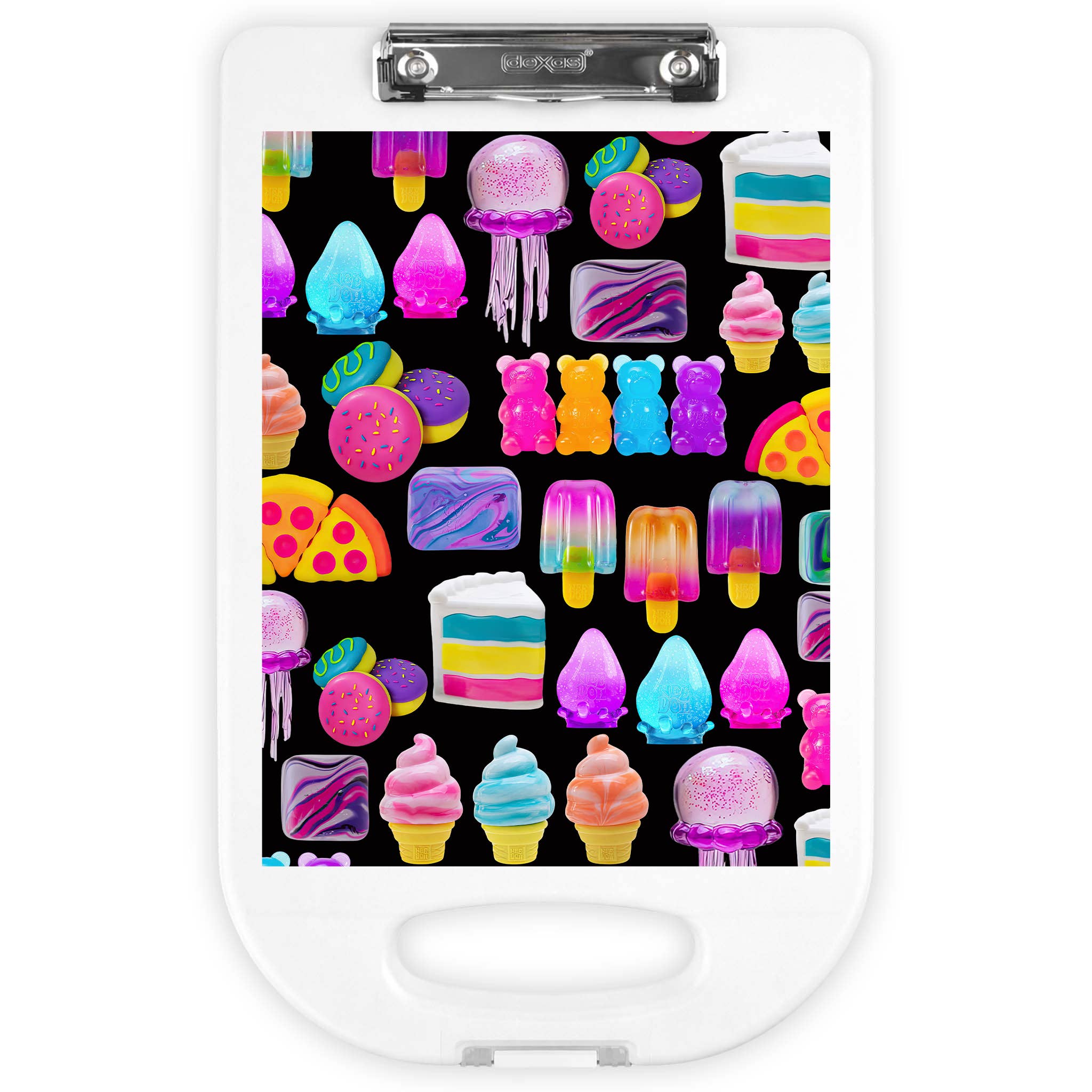 Camp Clipboard Clip Case Organizer - neon treats