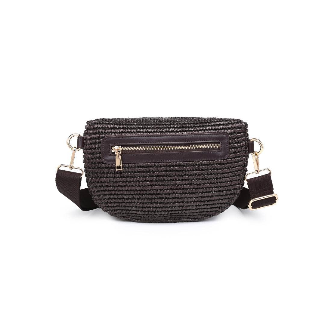 Large woven Checker Belt Bag