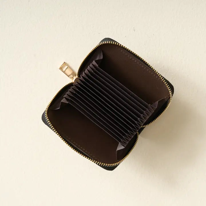 Portefeuille zippé - Noir