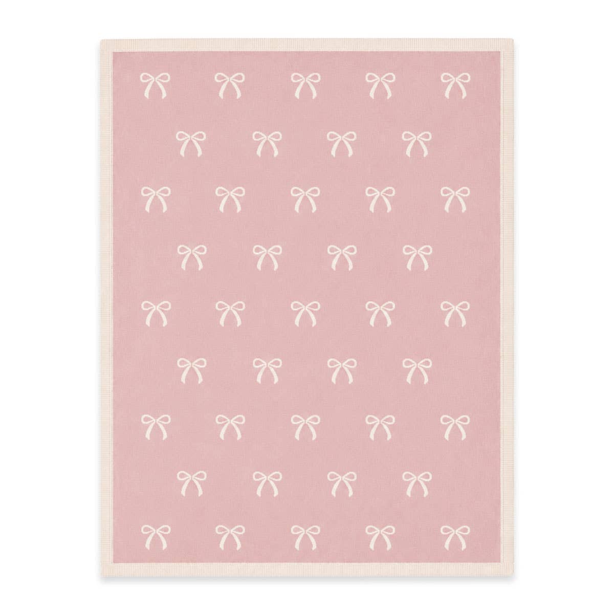 Sweet Bow - Organic Cotton Knit Baby Blanket