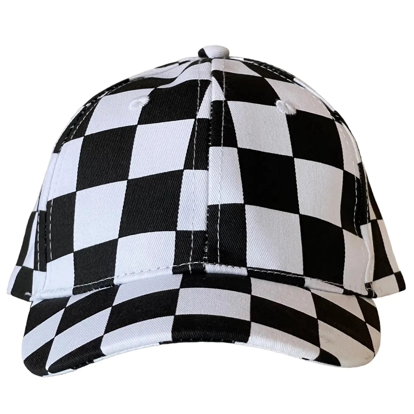 Casquette de baseball pour enfant, motif damier noir