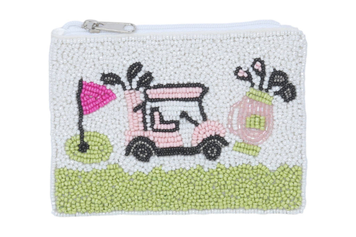 Golf Beaded Coin Purse