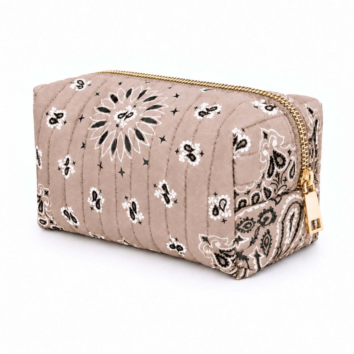 Bandana Cosmetic Case - taupe