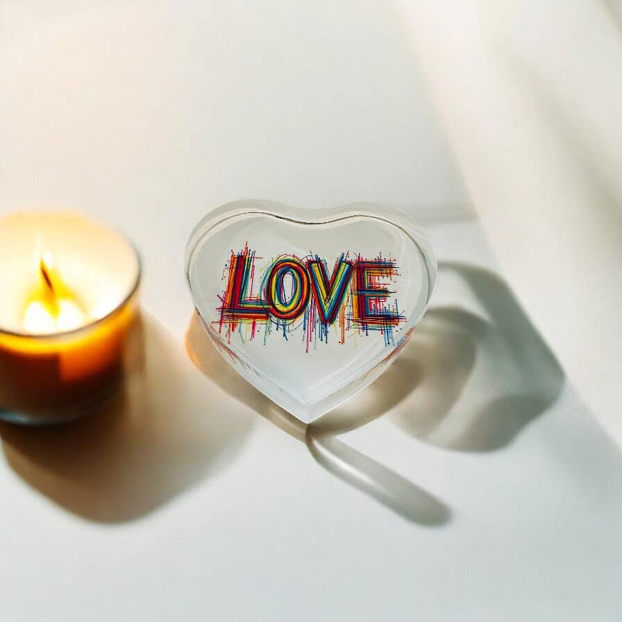 Love Abstract Crystal Heart Decor